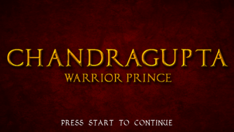 Chandragupta: Warrior Prince title screen for PSP